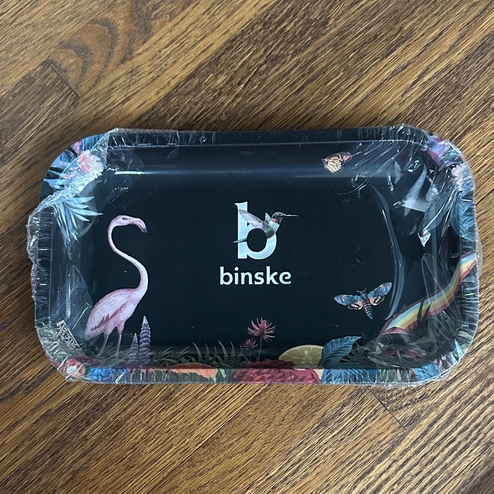 Binske Black Floral Tray